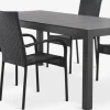 TYDAL + GUDHJEMTYDAL L208/272 table + 4 GUDHJEM chaises noir-JYSK