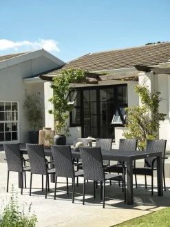 TYDAL + GUDHJEMTYDAL L208/272 table + 4 GUDHJEM chaises noir-JYSK