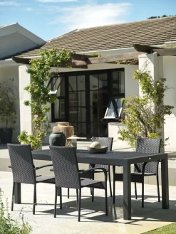 TYDAL + GUDHJEMTYDAL L208/272 table + 4 GUDHJEM chaises noir-JYSK