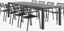 TYDAL + HEMSEDALTYDAL L208/272 table + 4 HEMSEDAL chaises noir-JUTLANDIA Clearance