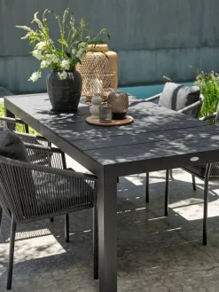 TYDALTable de jardin TYDAL l95xl208/272 noir-JUTLANDIA Clearance