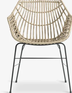 UDBYNEDER + ILDERHUSEUDBYNEDER Ø120 table teck + 4 ILDERHUSE chaises natural-JUTLANDIA Outlet