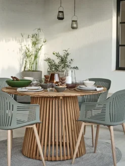 UDBYNEDERTable de jardin UDBYNEDER Ø120 teck-JUTLANDIA New