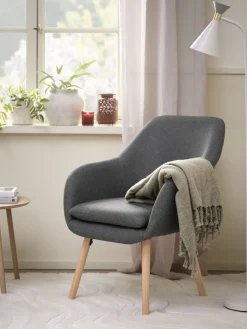 UDSBJERGFauteuil UDSBJERG tissu /chêne-JYSK New