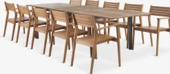 ULBJERG + HAMRAULBJERG L214/297 table + 4 HAMRA chaises eucalyptus-JUTLANDIA Discount