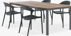 ULBJERG + NANNESTADULBJERG L214/297 table eucalyptus + 4 NANNESTAD chaise-JYSK Online