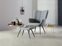 ULDUMRepose-pieds ULDUM tissu gris/noir-JYSK Sale