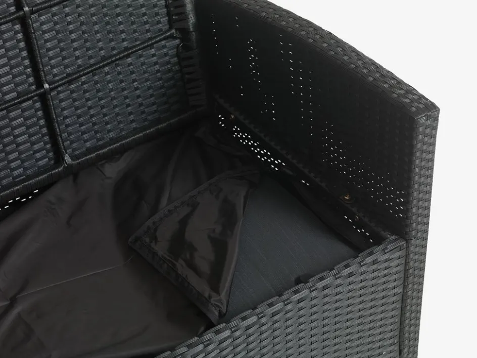 ULLEHUSEEnsemble lounge ULLEHUSE 9 personnes avec rangement noir-JYSK Discount