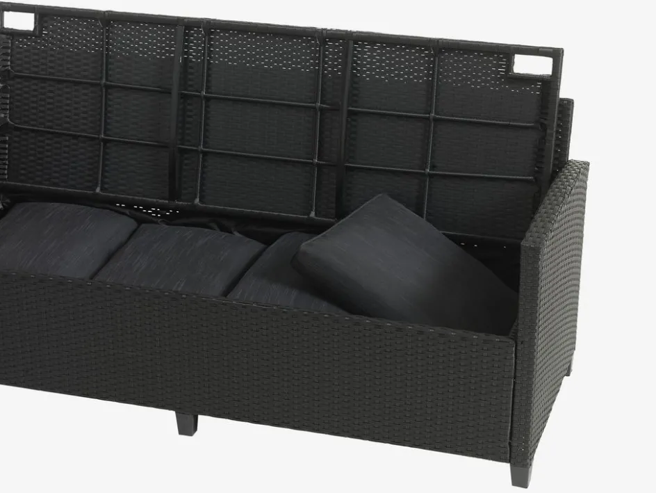 ULLEHUSEEnsemble lounge ULLEHUSE 9 personnes avec rangement noir-JYSK Discount