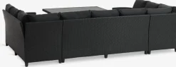 ULLEHUSEEnsemble lounge ULLEHUSE 9 personnes avec rangement noir-JYSK Discount
