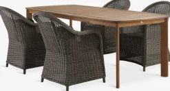 UVDAL + GAMMELBYUVDAL L223 eucalyptus + 4 GAMMELBY gris-JYSK Outlet