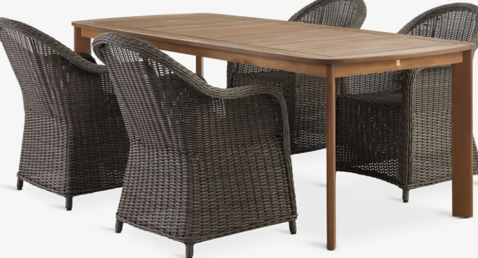 UVDAL + GAMMELBYUVDAL L223 eucalyptus + 4 GAMMELBY gris-JYSK Outlet