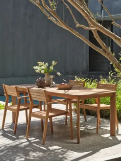 UVDAL + HAMRAUVDAL L223 table + 4 HAMRA chaises eucalyptus-JYSK Discount