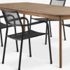 UVDAL + HEMSEDALUVDAL L223 table eucalyptus + 4 HEMSEDAL chaises noir-JYSK