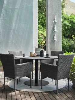 VAMDRUP + AIDTVAMDRUP Ø120 table + 4 AIDT chaises gris-JYSK Best