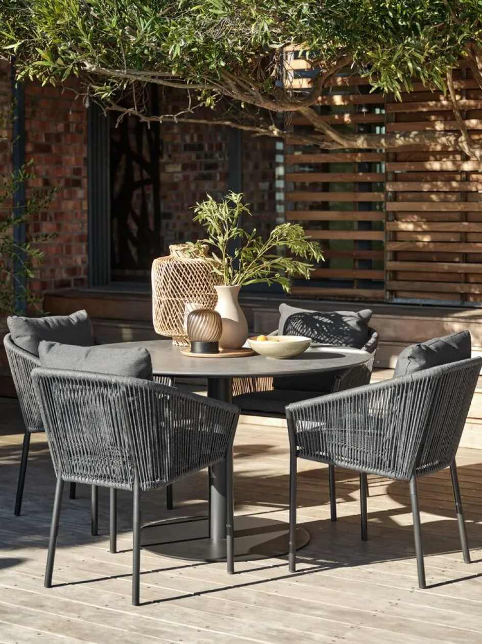 VAMDRUP + GILJAVAMDRUP Ø120 table + 4 GILJA chaises gris-JYSK Clearance