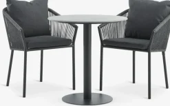 VAMDRUP + GILJAVAMDRUP Ø70 table + 2 GILJA chaises gris-JYSK Outlet