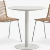 VAMDRUP + MIDDAGSBERGETVAMDRUP Ø70 table beige + 2 MIDDAGSBERGET chaises naturel-JYSK Best
