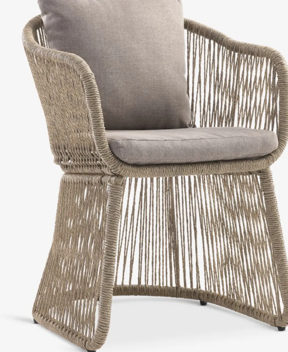 VAMDRUP + STORDALENVAMDRUP Ø120 table beige + 4 STORDALEN chaises naturel-JYSK Online