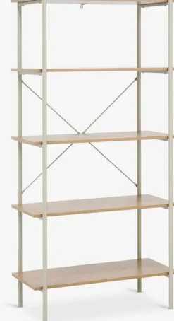 VANDBORGÉtagère VANDBORG 5 tablettes coloris chêne naturel/beige-JYSK Online