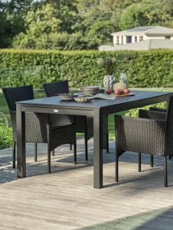 VATTRUP + AIDTVATTRUP L172/276 table + 4 AIDT chaises noir-JUTLANDIA Discount