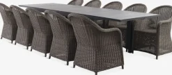 VATTRUP + GAMMELBYVATTRUP L206/321 table noir +4 GAMMELBY chaises gris-JUTLANDIA Discount