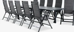 VATTRUP + MYSENVATTRUP L206/321 table noir + 4 MYSEN chaises gris-JUTLANDIA