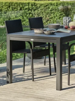 VATTRUPTable de jardin VATTRUP l95xL172/276 noir-JUTLANDIA Discount
