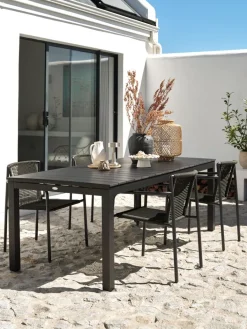 VATTRUPTable de jardin VATTRUP l95xL206/321 noir-JUTLANDIA Outlet