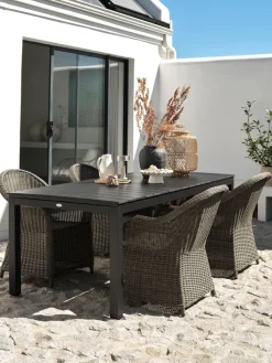 VATTRUPTable de jardin VATTRUP l95xL206/321 noir-JUTLANDIA Outlet