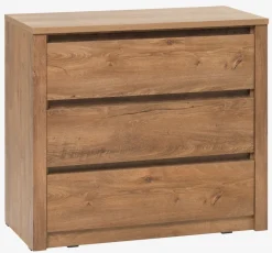 VEDDECommode 3 tiroirs VEDDE coloris chêne foncé-JYSK Discount