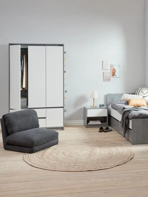 VEGGERFauteuil convertible VEGGER tissu gris-JYSK