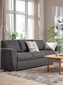 VEJLBYCanapé convertible VEJLBY 3 places tissu gris foncé-JYSK Discount