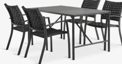 VIERLI + GLOMFJORDVIERLI L149 table + 4 GLOMFJORD chaises noir-JYSK Sale