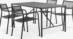 VIERLI + HEMSEDALVIERLI L149 table + 4 HEMSEDAL chaises noir-JYSK Hot