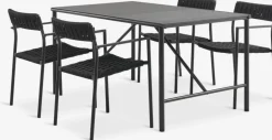 VIERLI + TRILLEVALLENVIERLI L149 table + 4 TRILLEVALLEN chaises noir-JYSK Sale