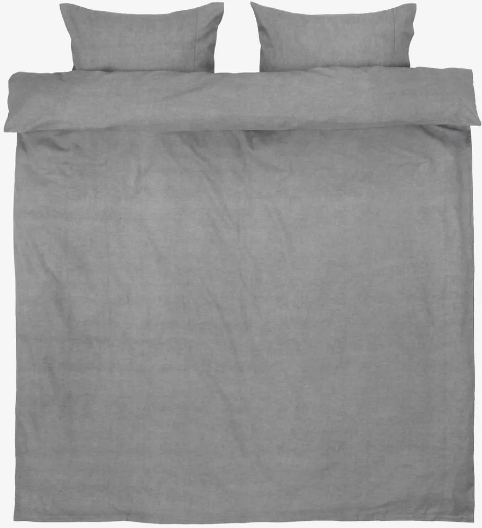 VITAGoldParure de lit Flanelle VITA 240x220 gris-KRONBORG New