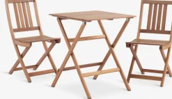 VRAADAL + VRAADALVRAADAL L62 table + 2 VRAADAL chaises eucalyptus-JYSK Outlet
