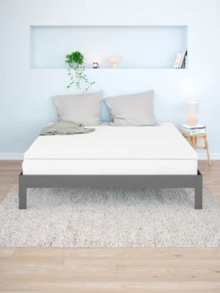 FRYAPlusSurmatelas 160x200cm FRYA Gris-WELLPUR Best