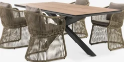 YPNASTED + STORDALENYPNASTED L215 table + 4 STORDALEN chaises naturel-JYSK Clearance
